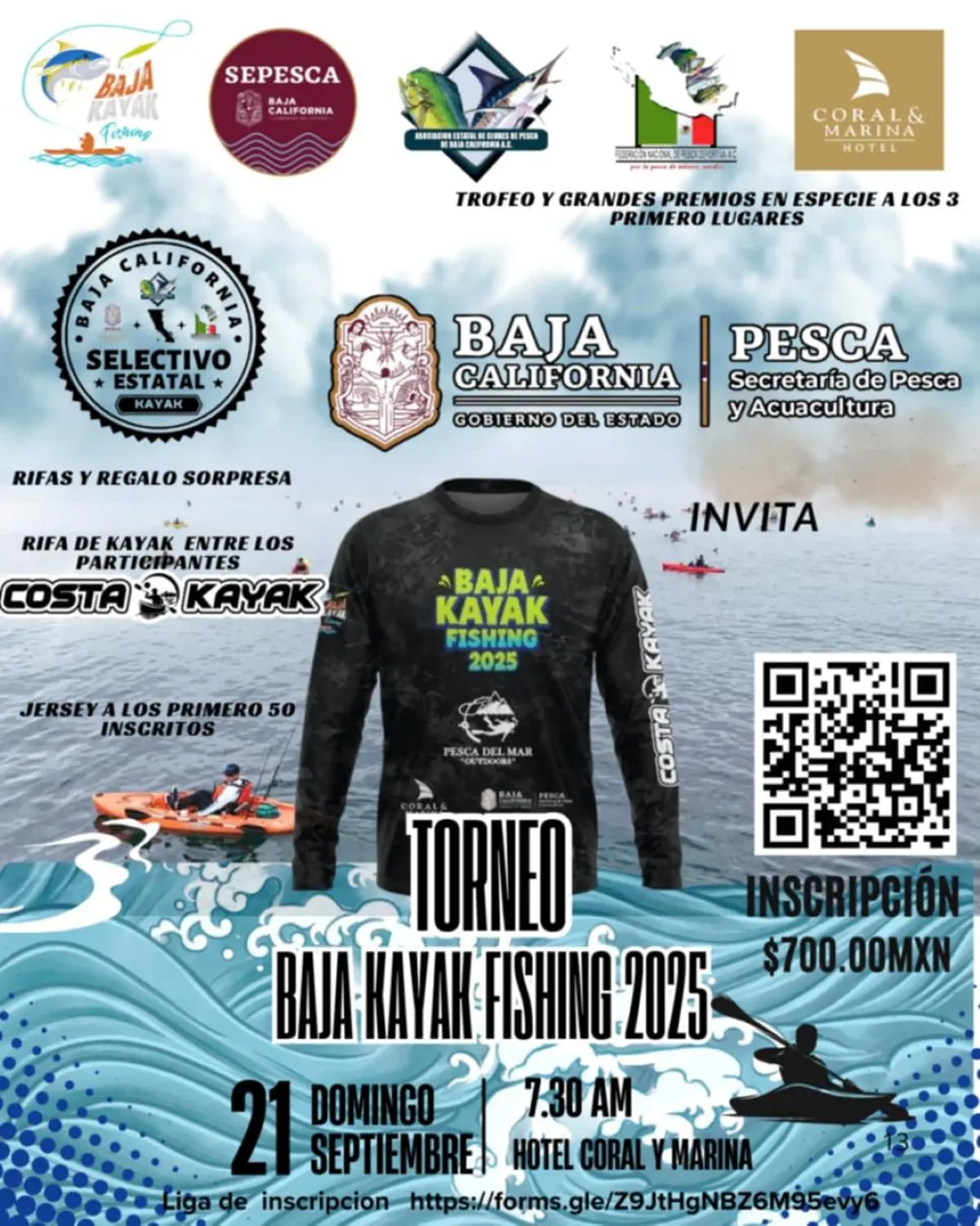 Invitan al Torneo de Pesca Deportiva en Kayak Ensenada. Foto: Cortesía