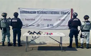 Cateo en penal de Aguaruto, Culiacán, aseguran armas, droga y celulares