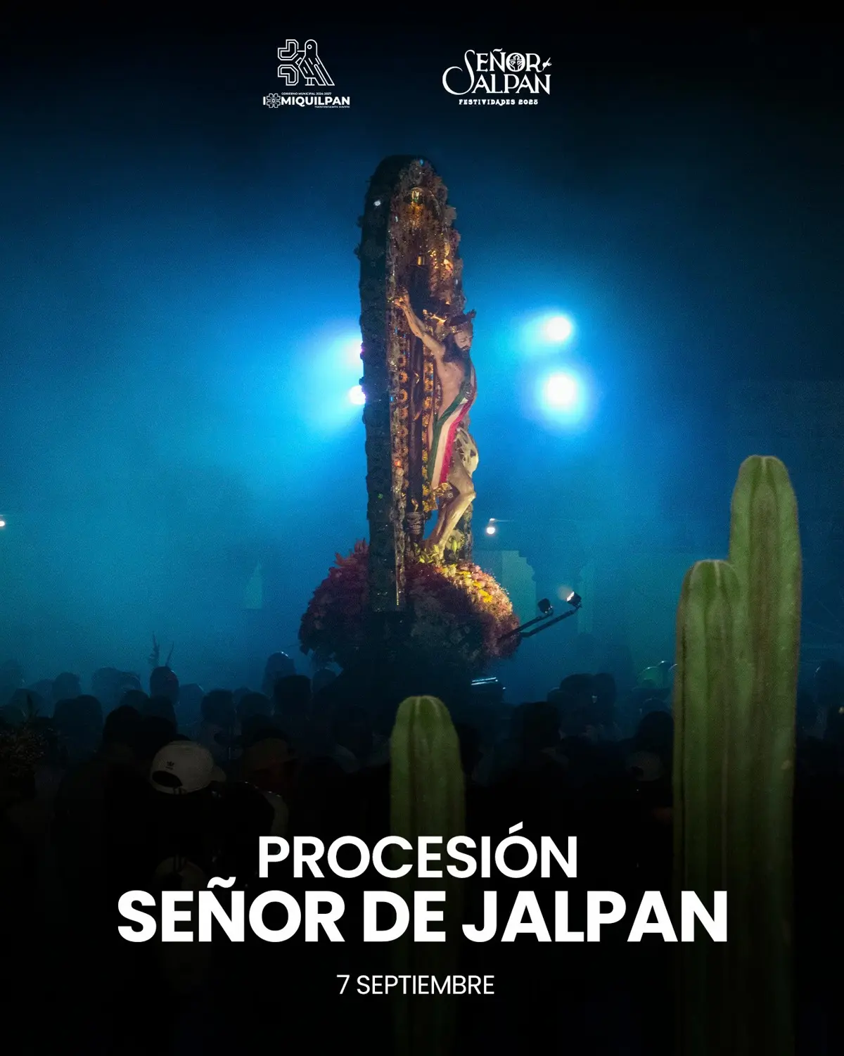 Procesión del Señor de Jalpan tuvo la afluencia de más de 30 mil personas en 2025. Foto: Cortesía.