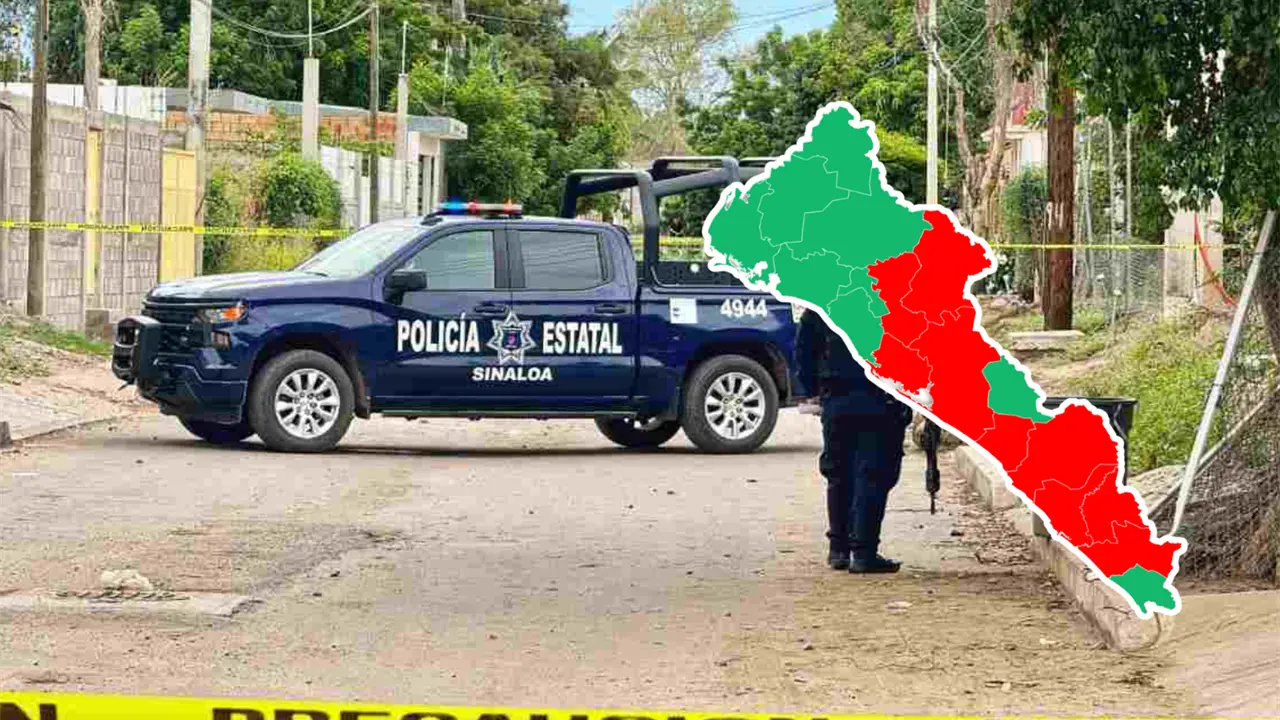 Unidad de la Policía Estatal de Sinaloa en escena del crimen. Foto: Manu Ureste