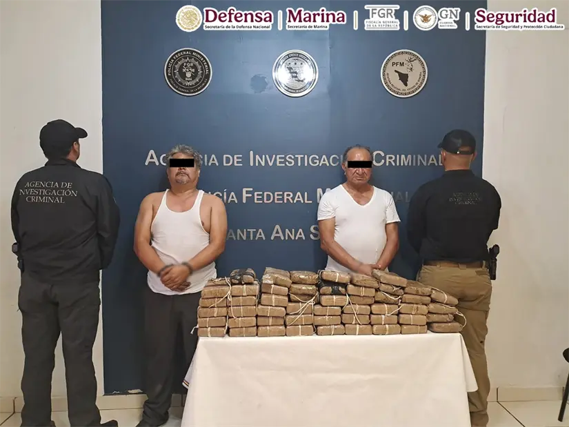 Caen dos hombres con 48 kilos de heroína y fentanilo en Sonora