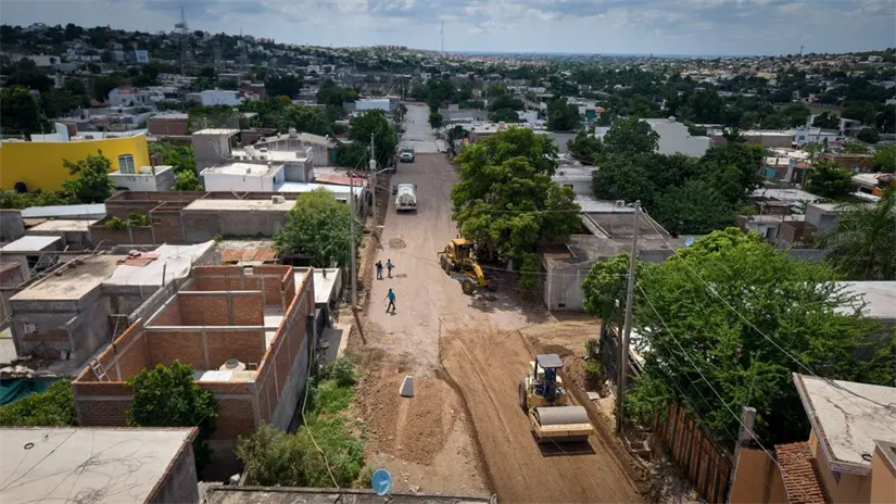 Obras de pavimentación de calles. Foto: Cortesía.