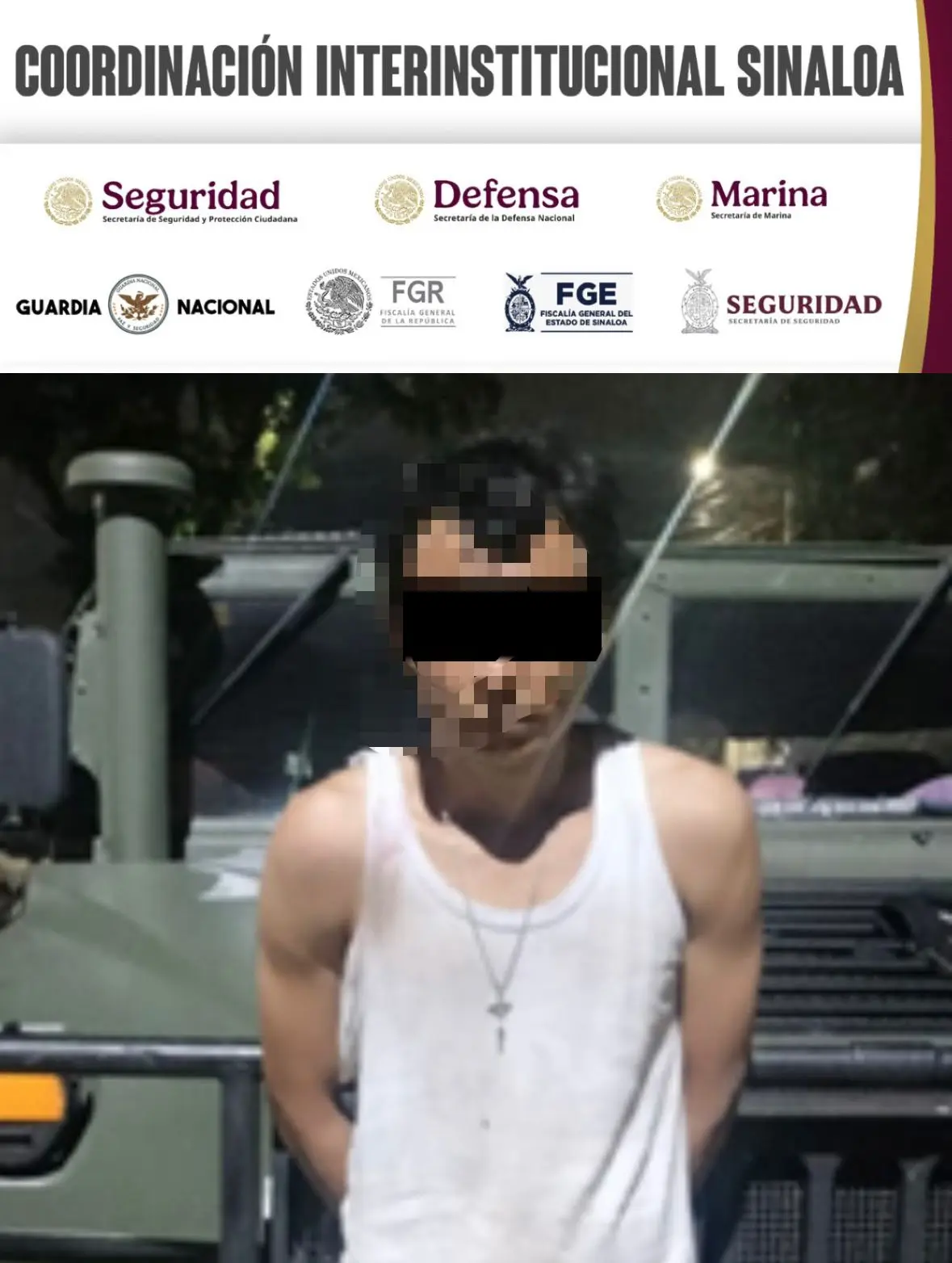 Refuerzan seguridad en Culiacán con detención de hombre armado