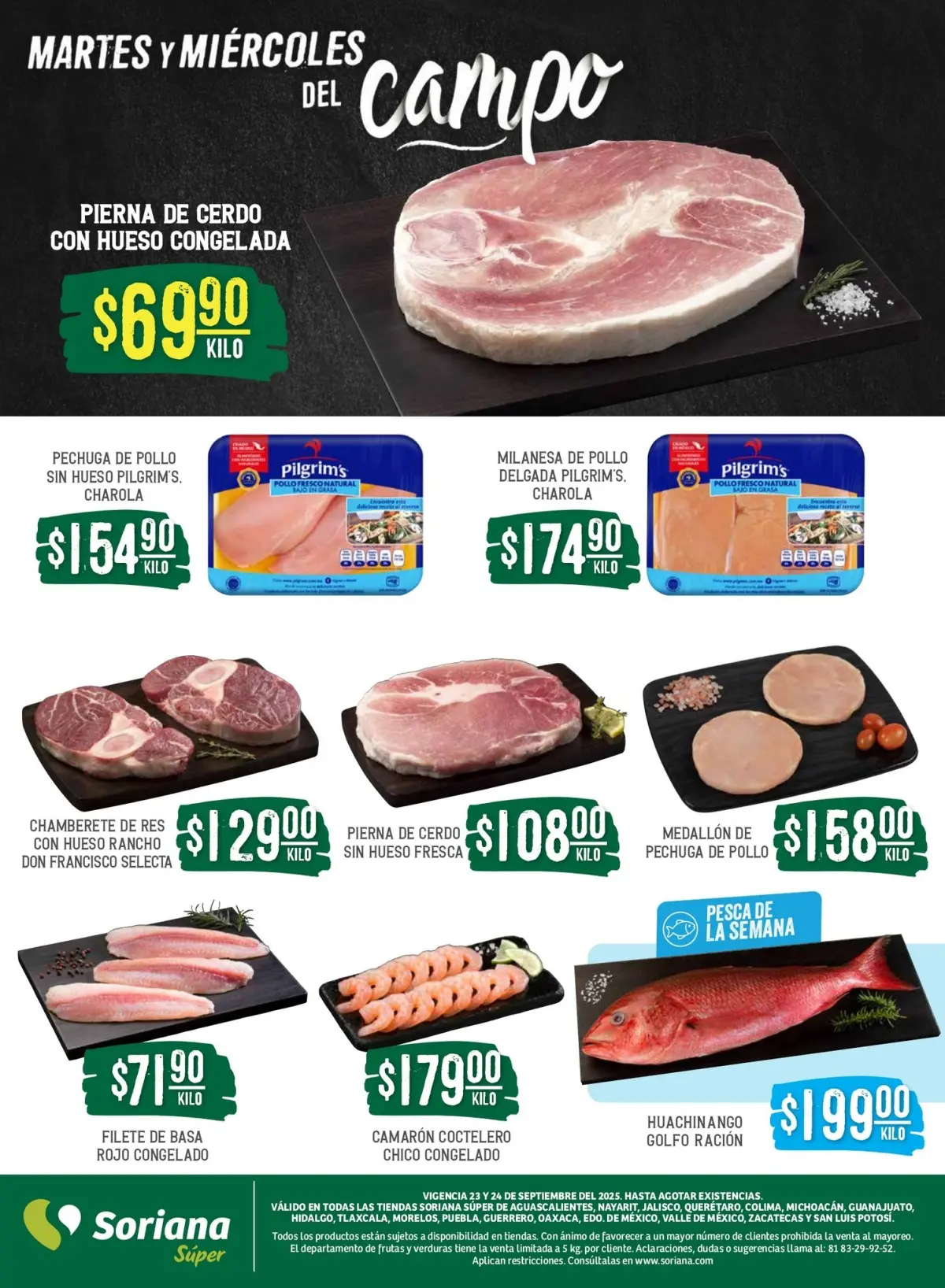 También encontrarás ofertas en carnes, pescados y mariscos. Imagen: Soriana