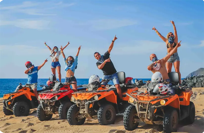Disfruta de un paseo en cuatrimotos en Playa Migriño, Los Cabos. Foto: cortesía.