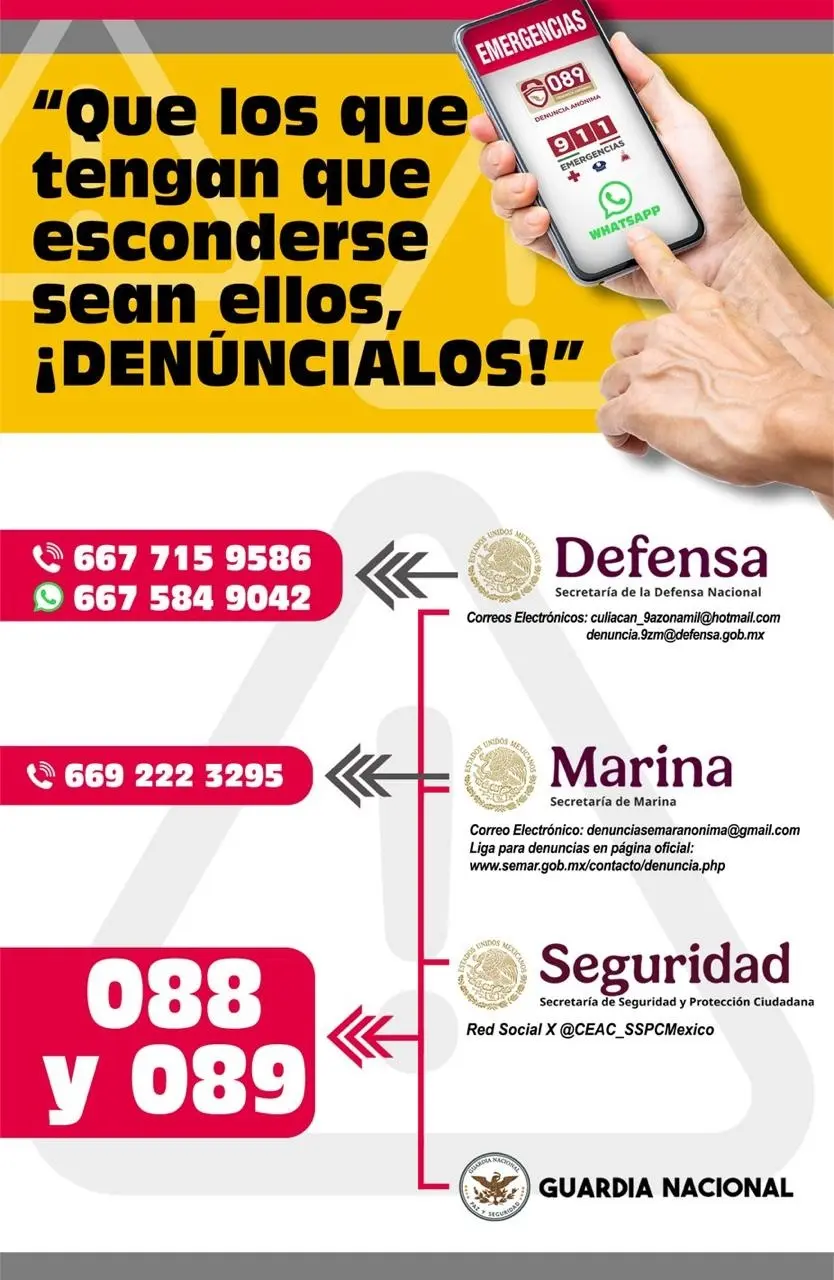 También es importante conocer los números de las instituciones de seguridad. Imagen: Cortesía