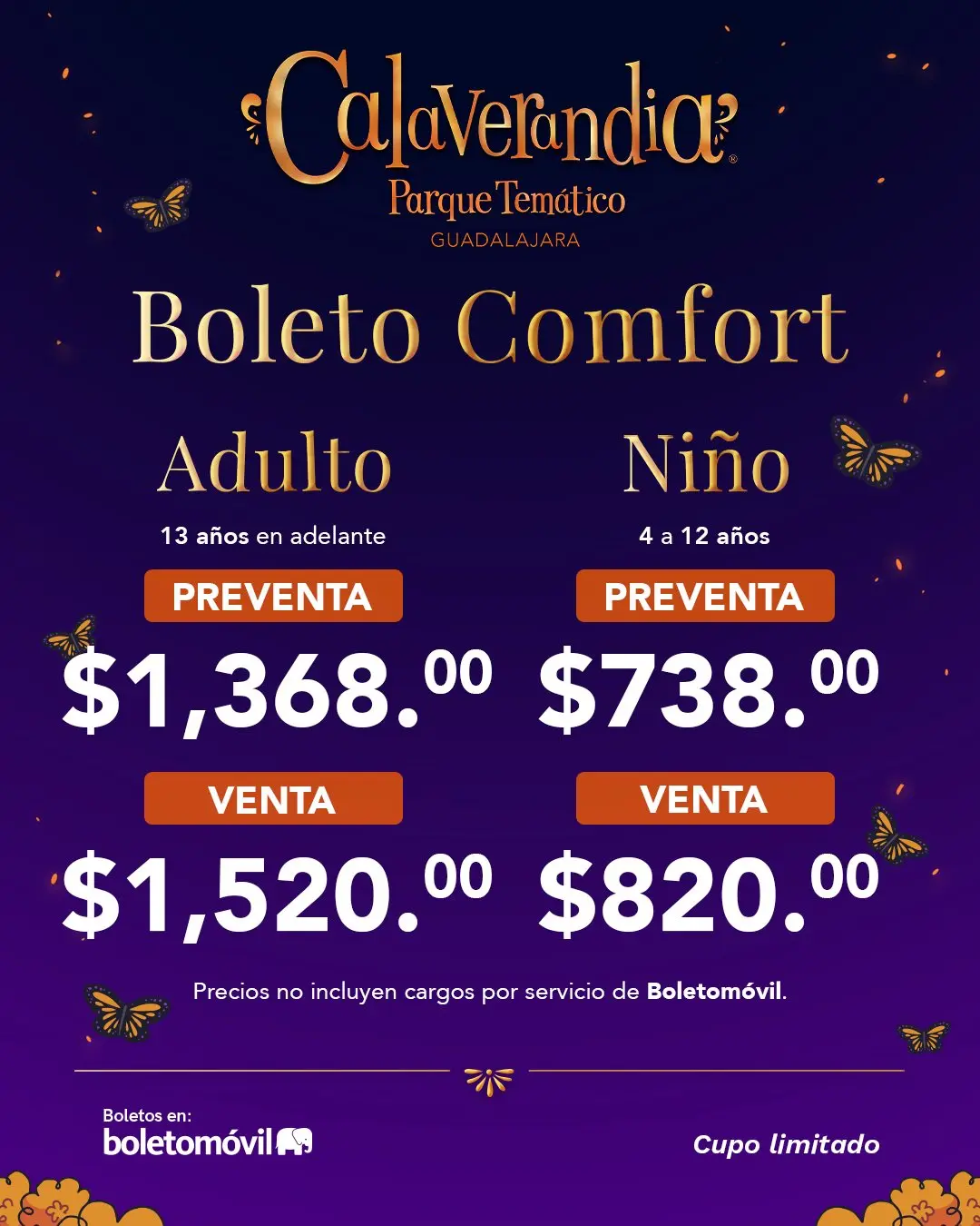 Consulta los boletos disponibles para Calaverandia 2025. Foto: Cortesía.