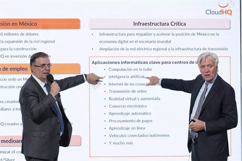 Ebrard y Harney presentan detalles sobre el proyecto. Foto: Presidencia