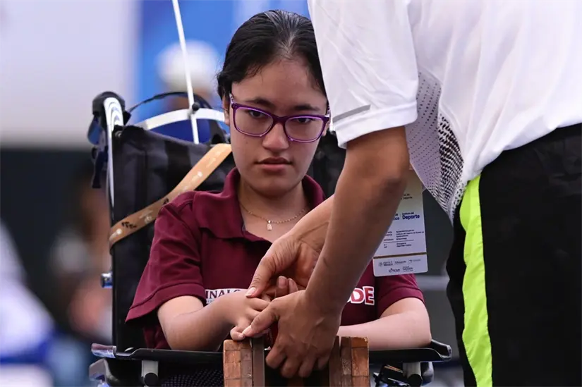 María Renata Velázquez Coronado: La paraatleta sinaloense se lleva la medalla de bronce en la categoría BC3 femenil de Boccia. Foto: ISDE
