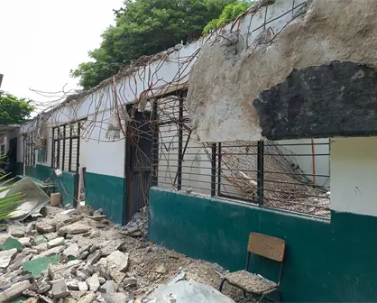 Reconstruyen aulas del CBTA 261 de Villa Juárez con apoyo del programa La Escuela es Nuestra