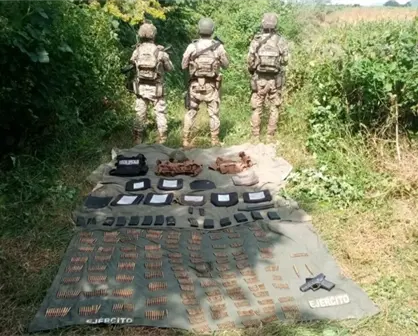 Impactante hallazgo en Sinaloa: armas y equipo táctico escondidos en zona rural de Culiacán