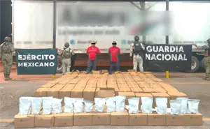 Detienen a 2 personas con 1 tonelada de metanfetamina y 15 kilos de fentanilo en Sonora