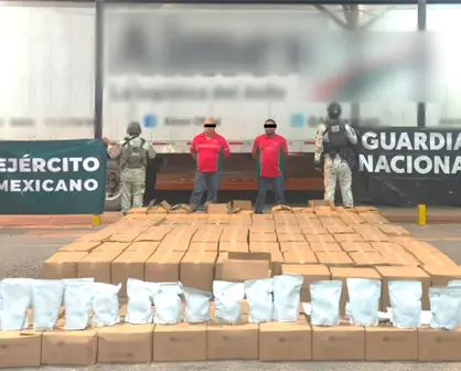 Detienen a 2 personas con 1 tonelada de metanfetamina y 15 kilos de fentanilo en Sonora