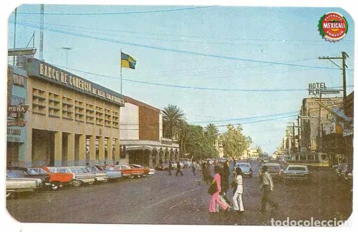 Así lucía la Avenida Madero en los años 70. Foto: Mexicali Forever.