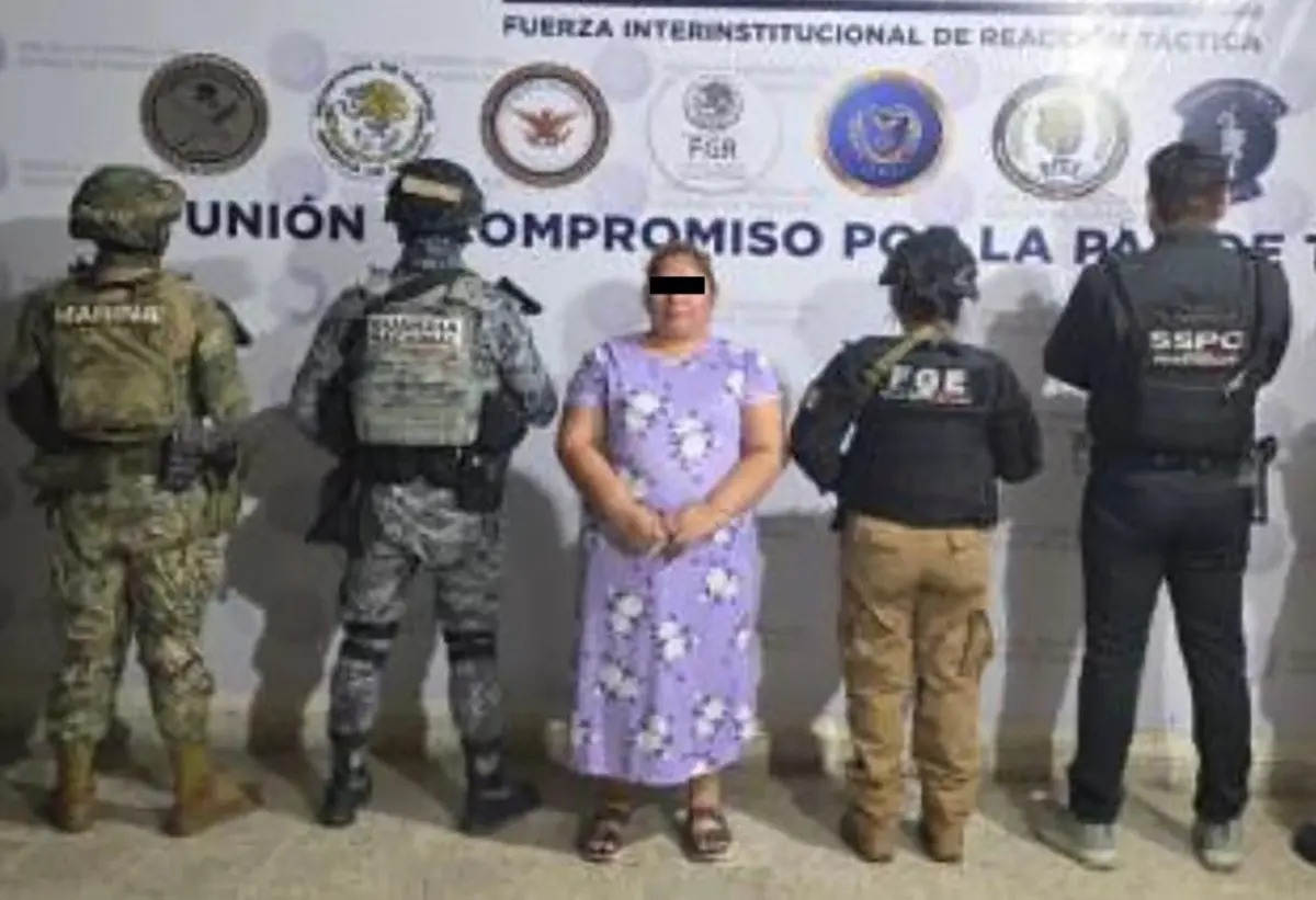 Mujer detenida en el estado de Tabasco por presunto secuestro.