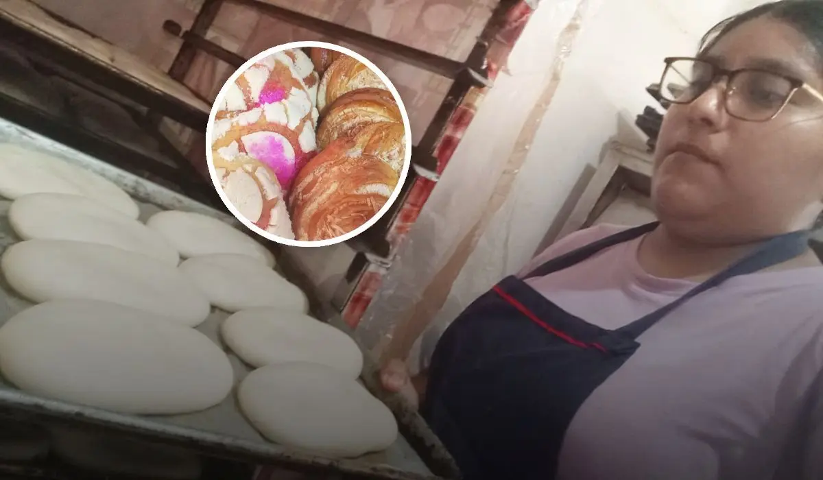 Elizabeth Carrera amasa y moldea con dedicación cada pieza en la panadería Eben-Ezer de Villa Juárez.