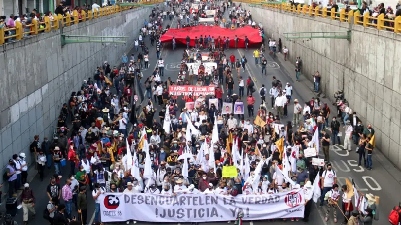 Marchas por el 2 de octubre en CDMX 2023. Foto: cortesía.