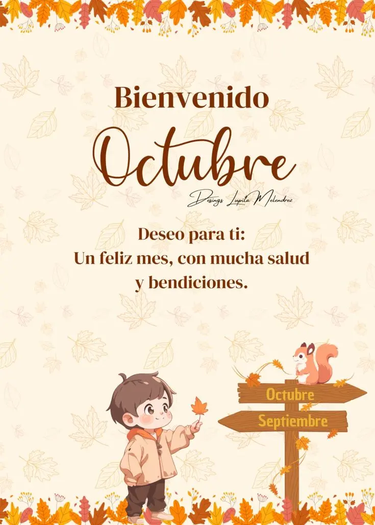 Frases para despedir septiembre y dar bienvenida a octubre. Foto: Pinterest.