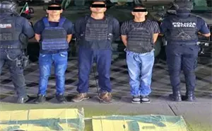 Detienen en Tabasco a tres hombres por extorsión y cobro de piso