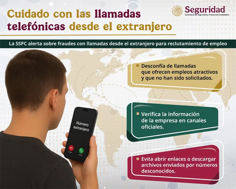 Alertan sobre llamadas falsas desde el extranjero que ofrecen empleo