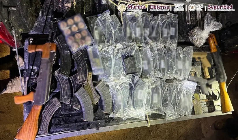 Armas decomisadas.
