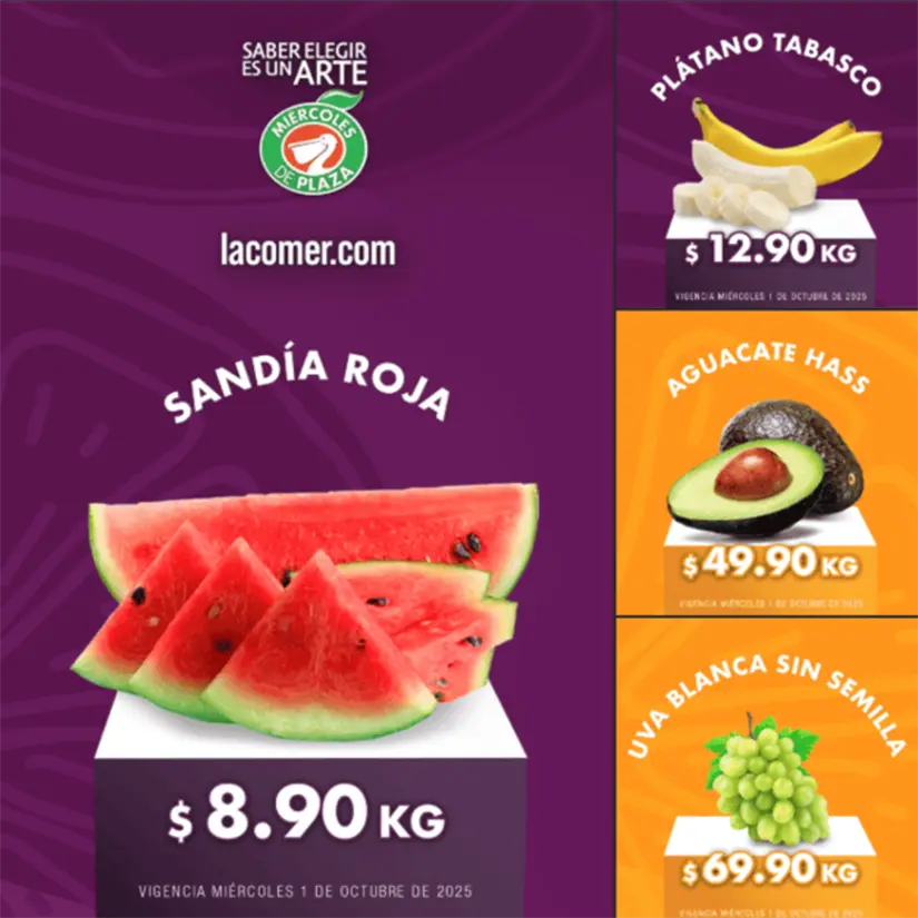 Frutas y verduras de La Comer y Fresko de La Comer. Foto: cortesía.