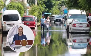 Claudia Sheinbaum lanza apoyos de 8 mil pesos a afectados por inundaciones en CDMX y Edomex