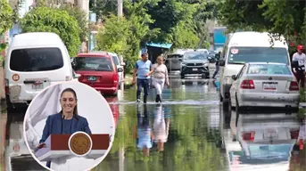 Claudia Sheinbaum lanza apoyos de 8 mil pesos a afectados por inundaciones en CDMX y Edomex