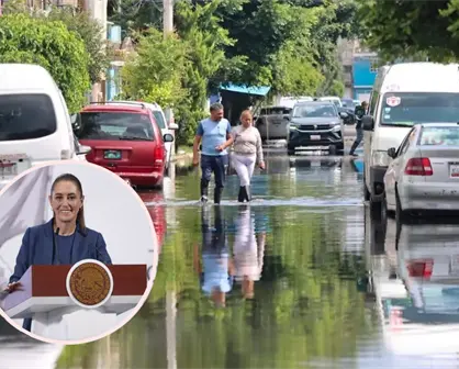 Claudia Sheinbaum lanza apoyos de 8 mil pesos a afectados por inundaciones en CDMX y Edomex