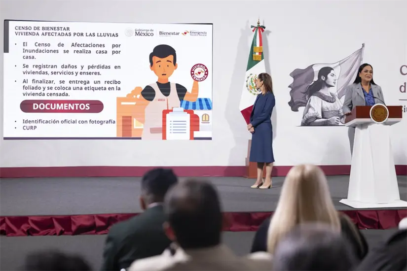 Este 1 de octubre comienza la entrega de apoyos a las familias damnificadas. Foto: Presidencia