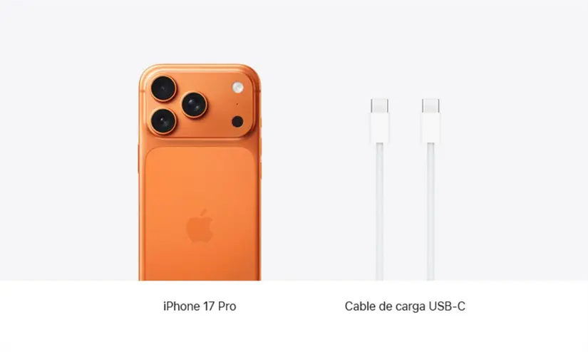 Lo que incluye en caja el iPhone 17 Pro. Foto: Cortesía