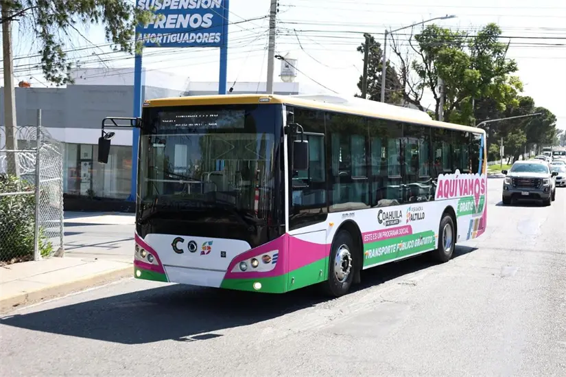 Ya están operando en Saltillo, Coahuila, las rutas 2 rutas troncales de Aquí Vamos Gratis. Foto: Cortesía