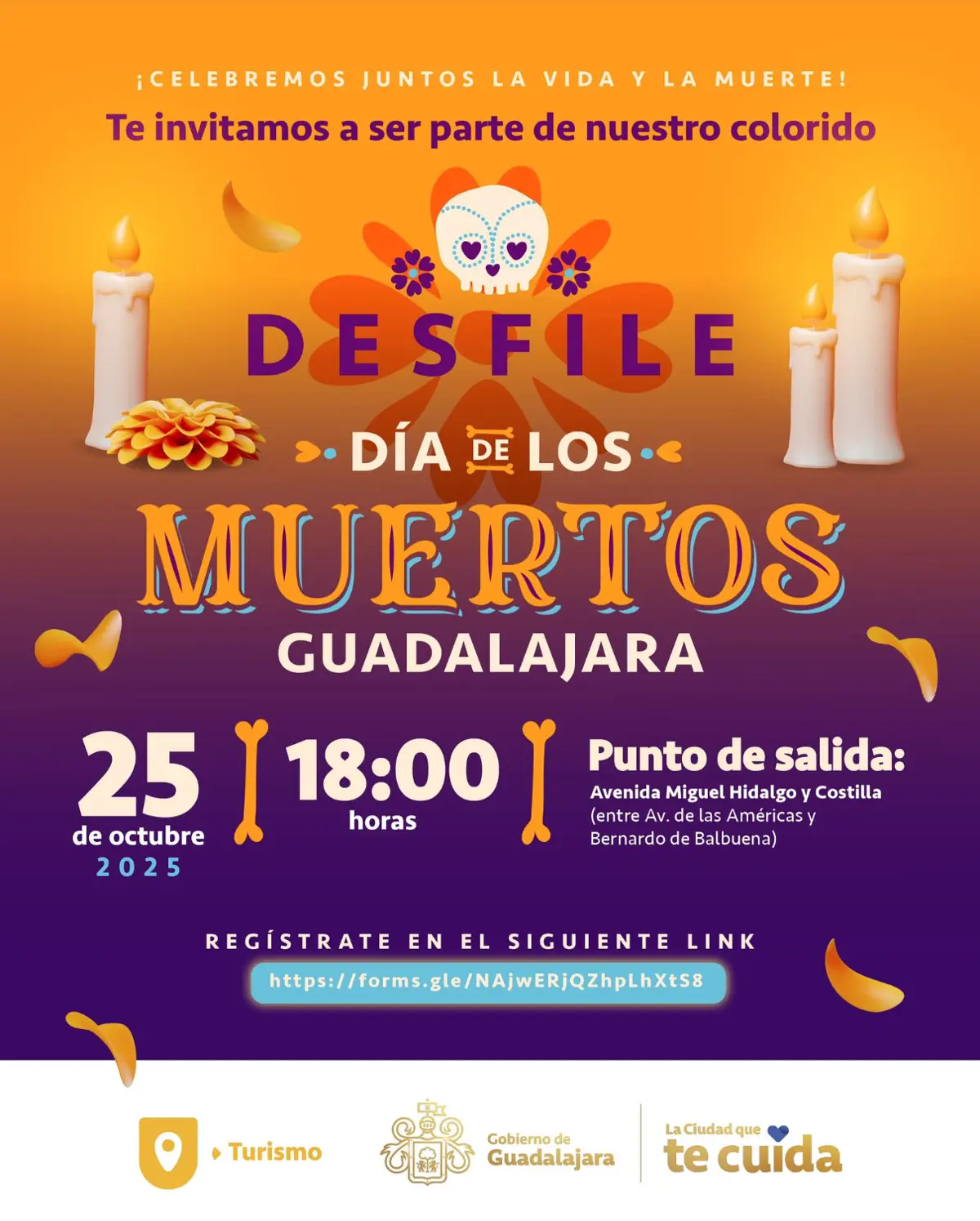 Disfruta del desfile del Día de Muertos en Guadalajara. Foto: cortesía.