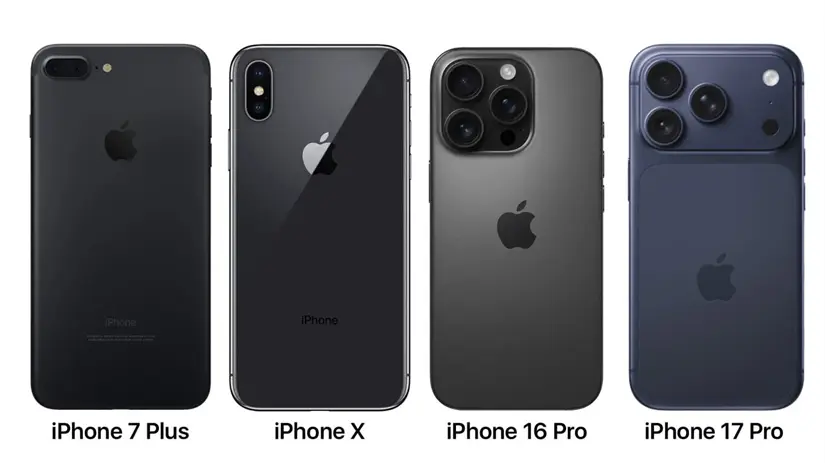 Cada iPhone era más pesado. Foto: Apple