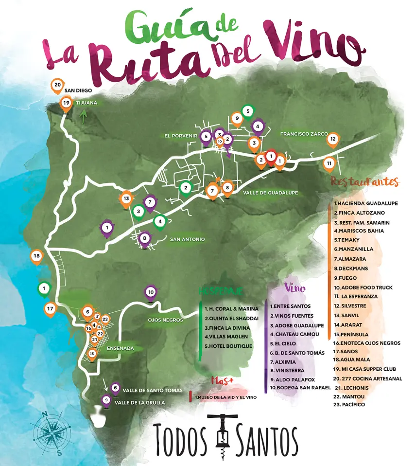 Guía de la Ruta del Vino en Baja California. Foto: cortesía.
