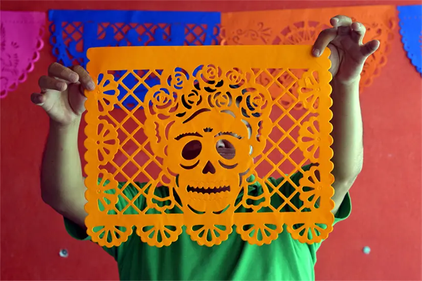El municipio de Huixcolotla mantiene viva la tradición del papel picado. Foto: Cortesía.