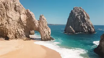 ZOFEMAT advierte: prohibido caminar bajo el Arco de Cabo San Lucas por alto riesgo