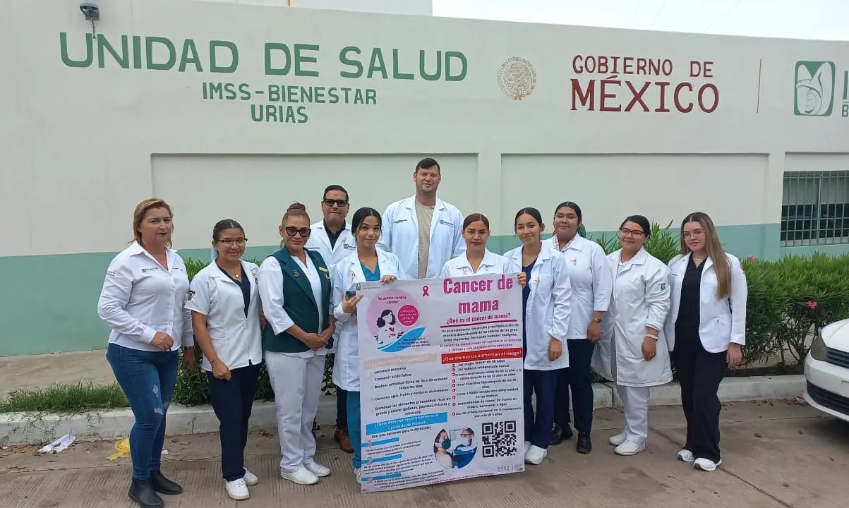 El equipo de la Unidad de salud del IMSS Bienestar Urías arrancó el mes rosa con actividades preventivas