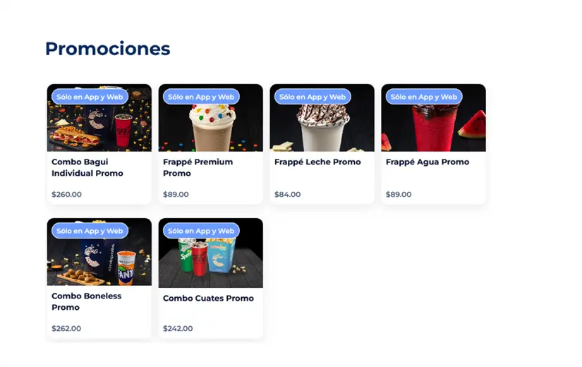 Algunos de los descuentos en Cinepolis en combos y productos individuales. Foto: Cortesía