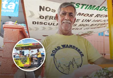 Sabor, esfuerzo y bondad: Don Nacho Quiñonez a bordo de un triciclo enamora paladares con sus tacos de cabeza en Culiacán