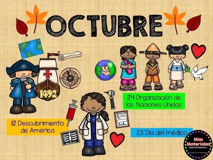 Estas son algunas de las efemérides que tiene el mes de octubre. Foto: Pinterest. 