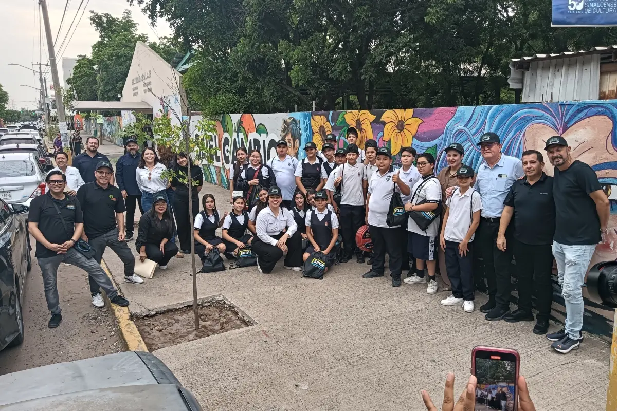 La arborización realizada en la STASE del Infonavit Humaya marca el inicio de una nueva etapa para “Más árboles, menos concreto”.