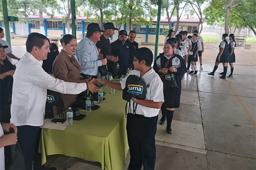 Los alumnos de la Secundaria STASE que participan en este programa 