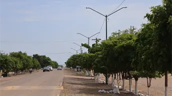 Vecinos de El Tigre en Navolato, celebran el regreso de la luz en su calle principal