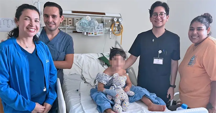 Los menores muestran signos de recuperación tras la cirugía. Foto: cortesía.