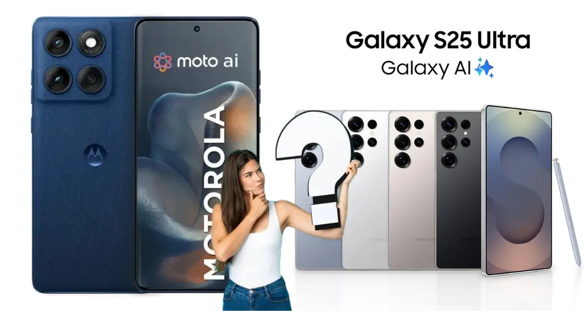 El modelo Motorola Edge 60 se encuentra por encima del Galaxy S25 Ultra. Foto: Cortesía.