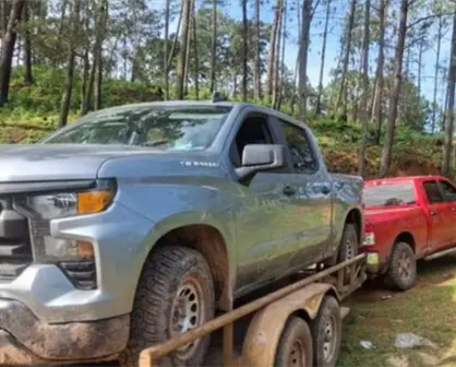 Ejército y Guardia Nacional aseguran vehículos, arma y municiones en Concordia, Sinaloa