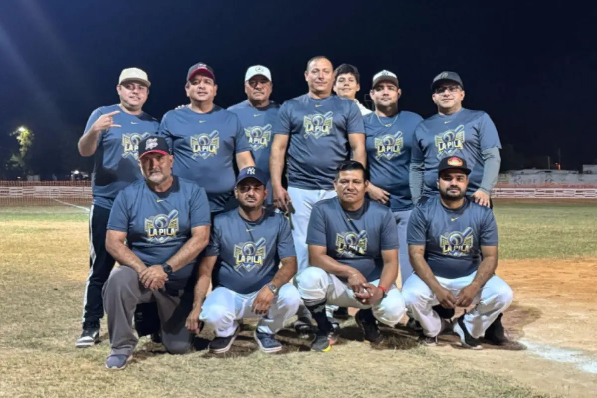 Equipo La Pila de la liga de Softbol “Monstruo Verde” de Navolato. Foto: Cortesía