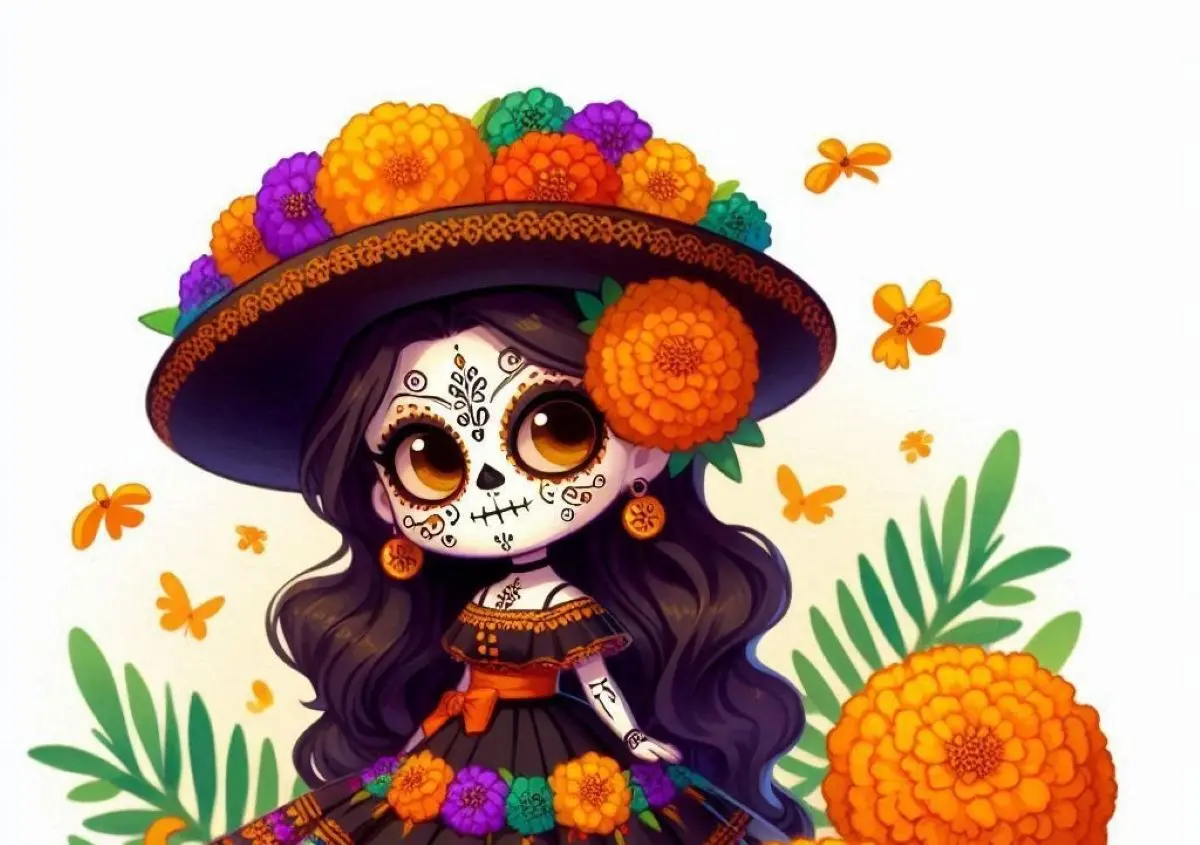 Imágenes bonitas de catrinas y catrines . Foto: Cortesía