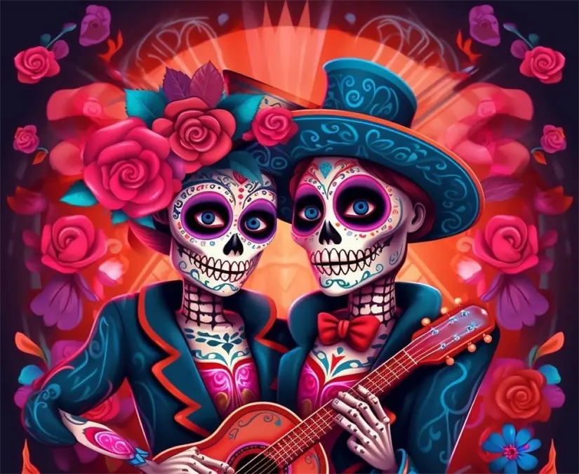 Frases e imágenes bonitas de catrinas y catrines para usar en WhatsApp. Foto: Cortesía
